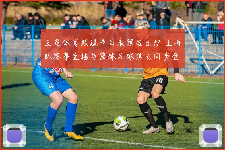 五星体育频道节目表预告出炉 上海队赛事直播与篮球足球焦点同步登场